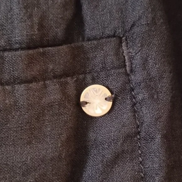 EUC Lilly Pulitzer "Deri" Black Woven Linen Wide-Leg Palazzo Pants Size Small - Picture 8 of 11